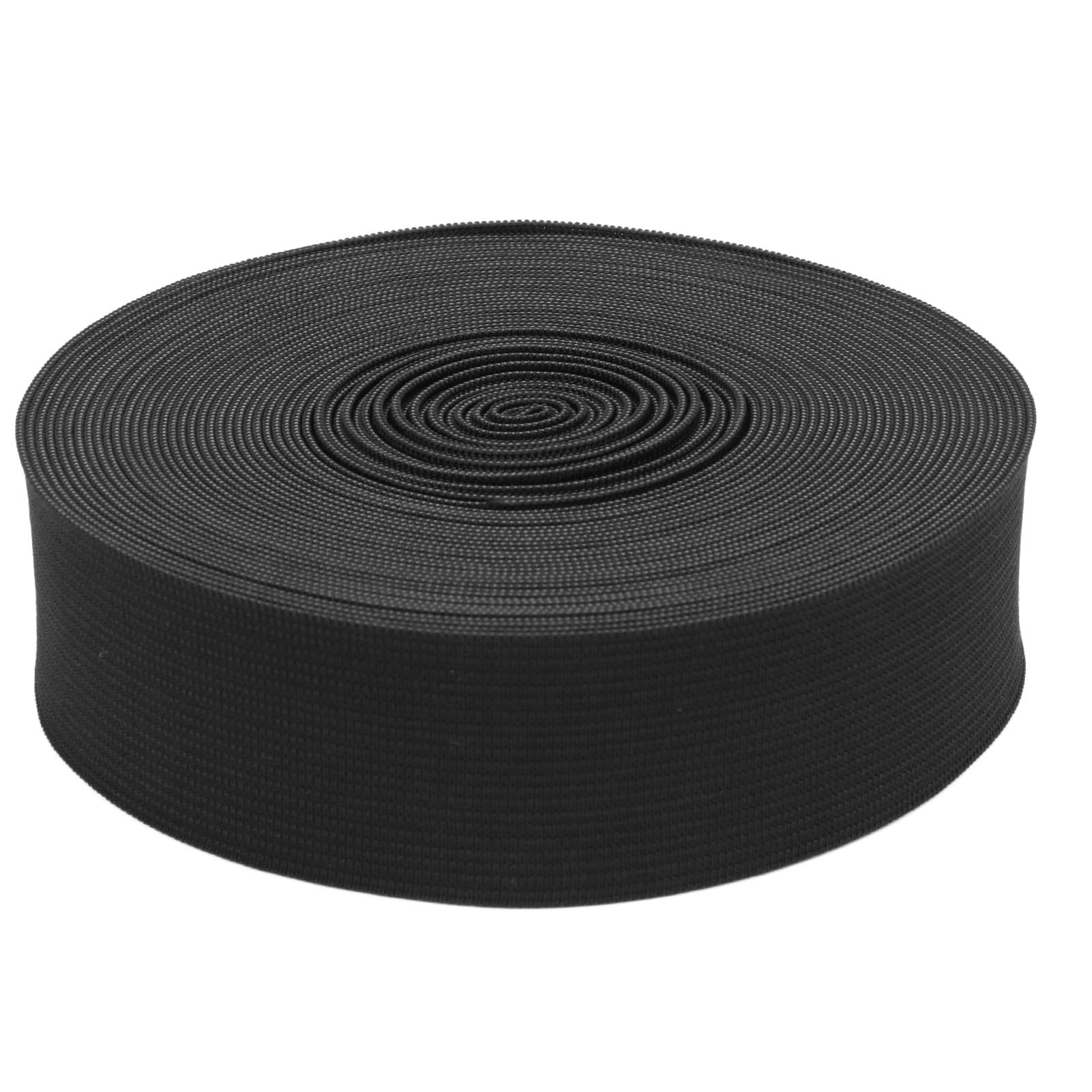 Xolsurg Elastic Band Black 10 Yards Thicken 3.5cm/1.4in Width Comfortable DIY Cutting Breathable Sewing Elastic Roll Crafts