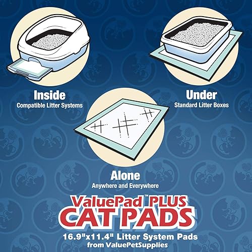 Miniatura 3 de ValuePad Plus - Almohadillas de arena para gatos, 16.9 x 11.4 pulgadas, sin perfume, 100 unidades  Recambios compatibles con Breeze  Almohadillas de