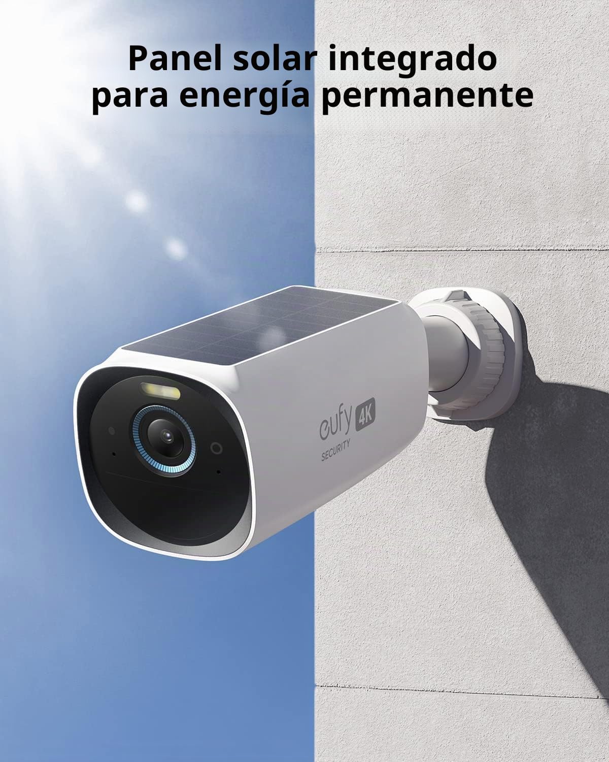 eufy Security Camara vigilancia WiFi Exterior Solar S330(eufyCam 3), 4K resolución, Enfoque y visión Nocturna, sin Tarifa mensual, Conjunto de Dos cámaras (4-CAM Kit)