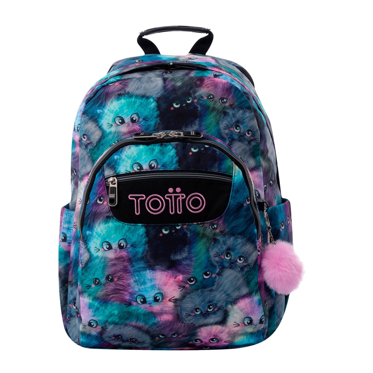 TOTTO Mochila Escolar Adaptable a Carro, Modelo Acuareles, Capacidad 20 L, Bolsillo Pc 14", Bolsillos Botella, Espaldar Ergonómico con Flujo de Aire, Cómodas Correas en S
