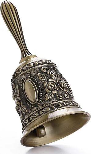 Campana de llamada de latón súper fuerte para sonar en boda, campanas de mano para personas mayores, campanas de noche para profesores, campanas de