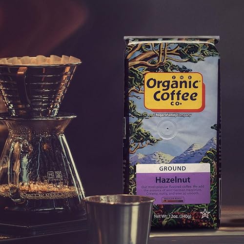 Miniatura 4 de Organic Coffee Co. Café molido de avellana de 12 onzas de tostado medio ligero USDA orgánico