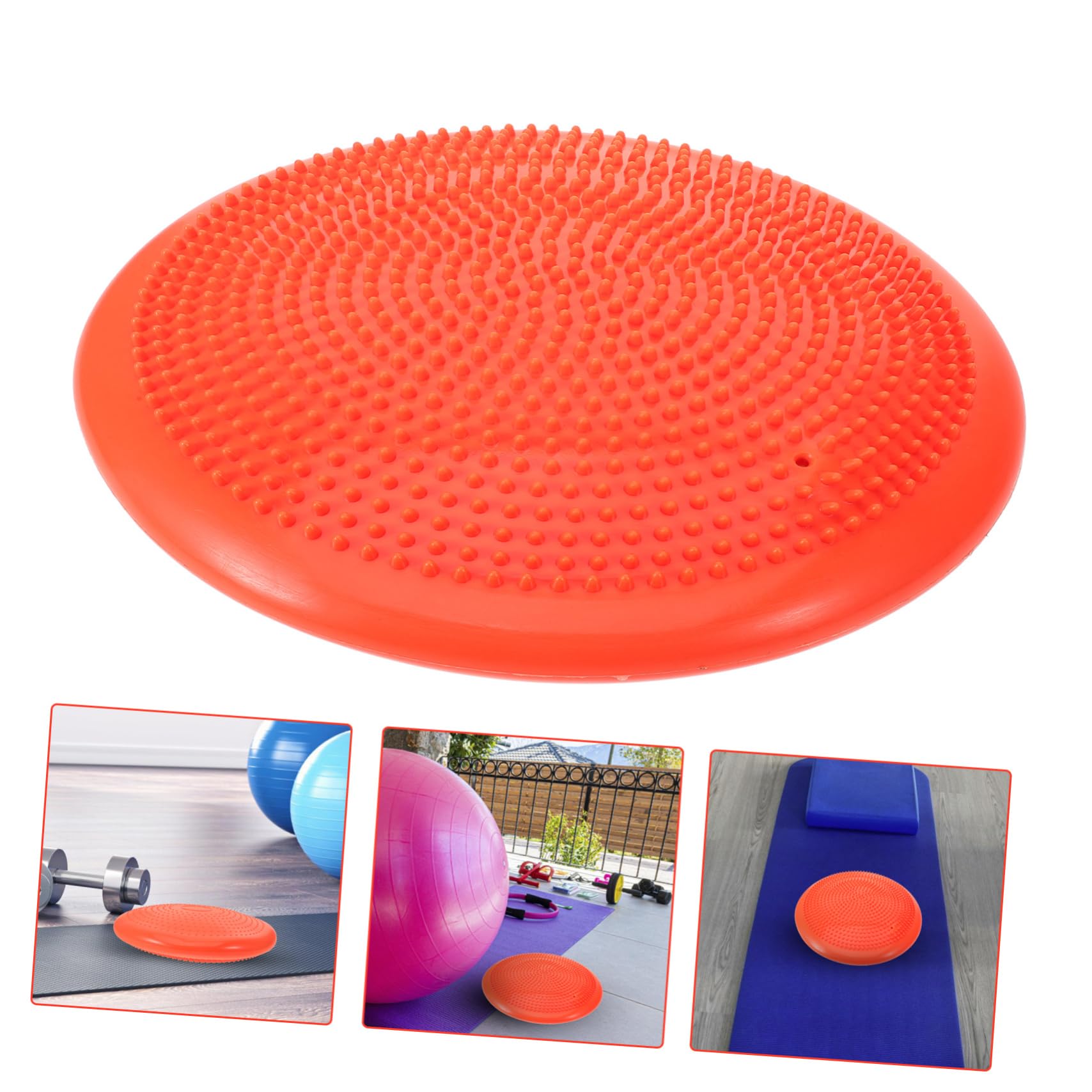 Coussin D’équilibre Gonflable Rond pour Yoga et Fitness en Pvc Orange