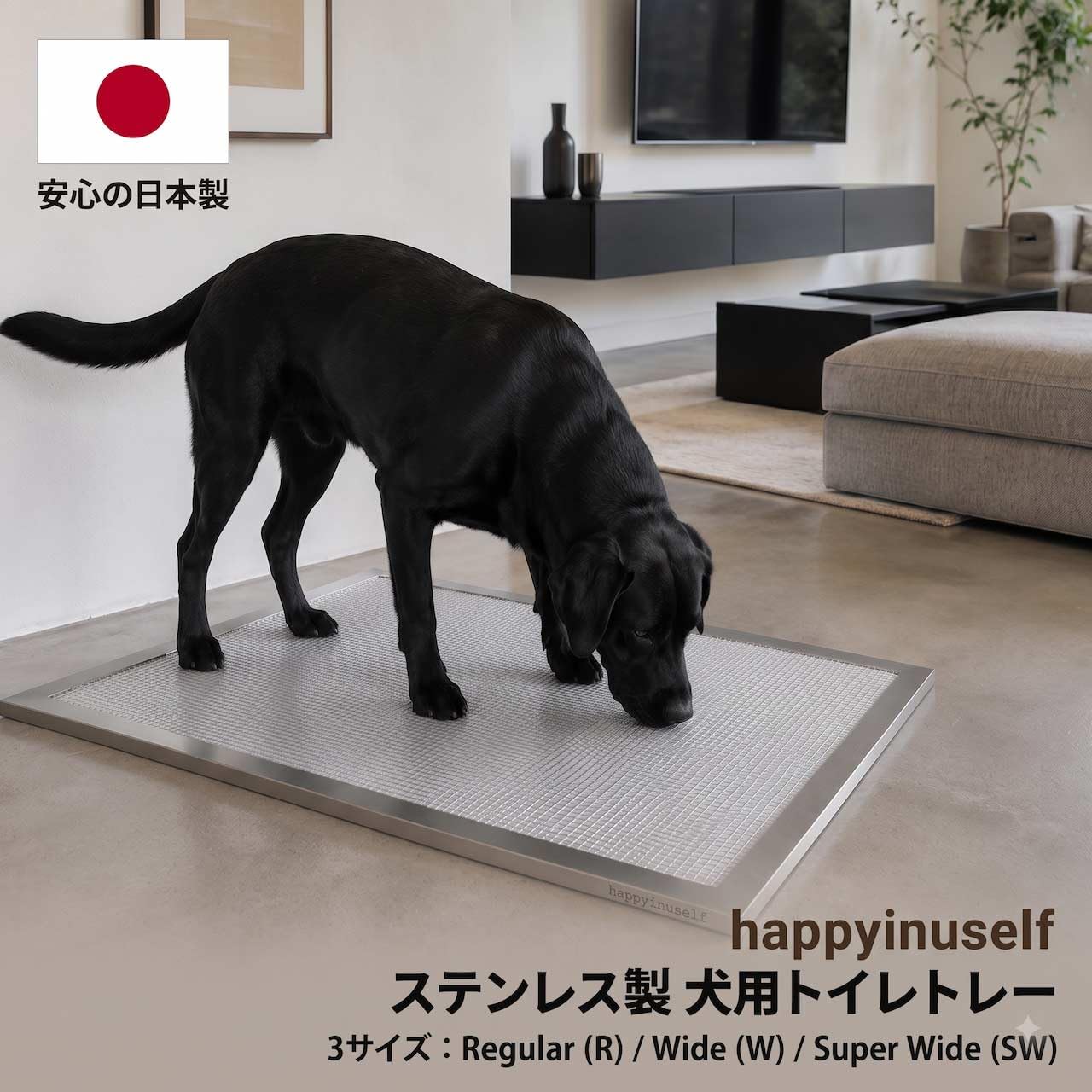 happyinuselfステンレス犬用トイレ ワイド55cmx44cmクリップ付 Amazon | happyinuself 犬用トイレ スーパーワイド ステンレス製 日本