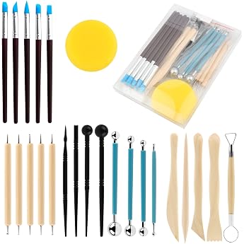 mxtimwan 24-piece modeling tool clay set polymer clay sculpting tools ceramic sculpting clay tool carving tools clay for diy crafts sculpture beginners clay tools 24a