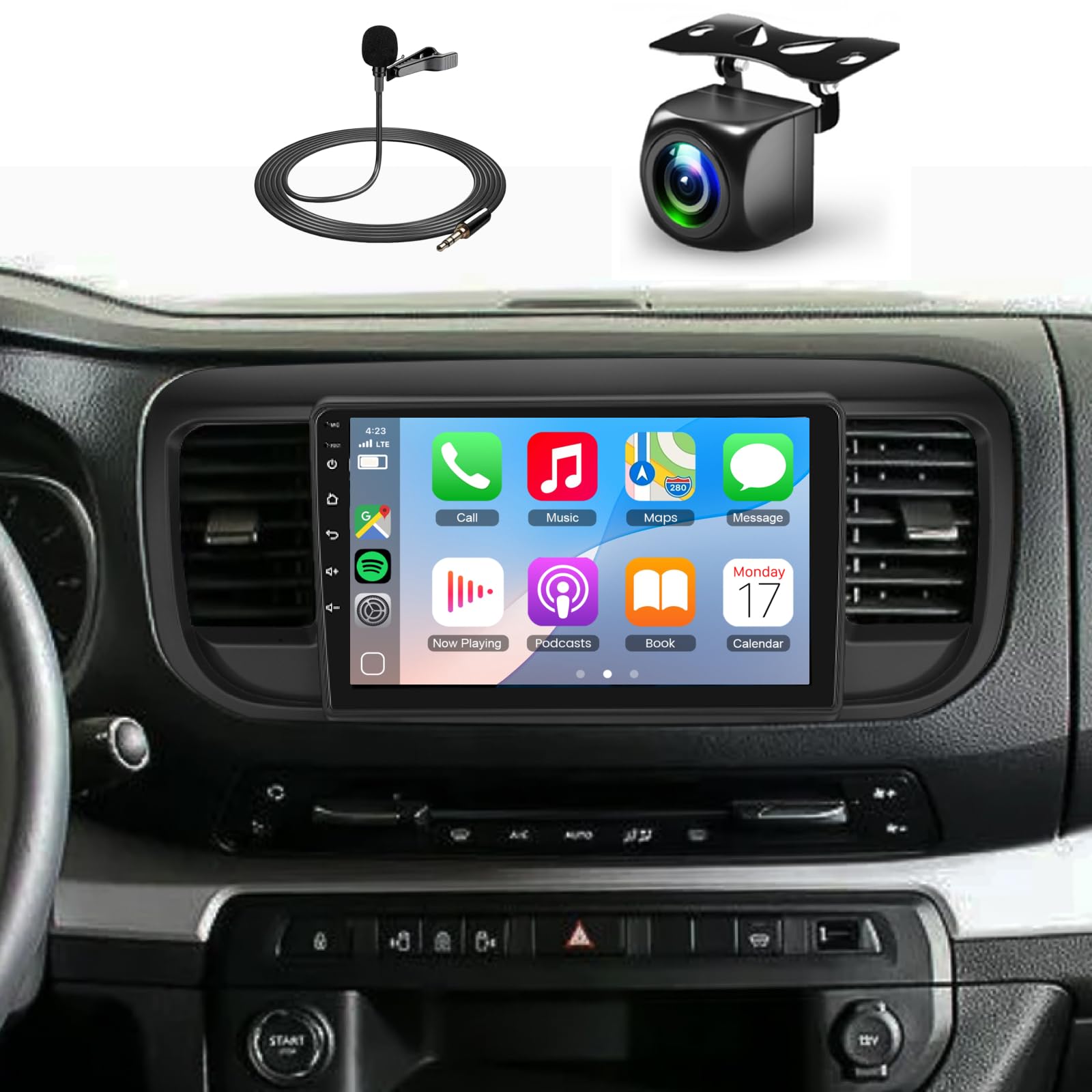 Autoradio Android 9" 2G+64G Pour Citroën Jumpy 3/Peugeot Expert/Toyota Proace – Carplay & Android Auto Sans Fil