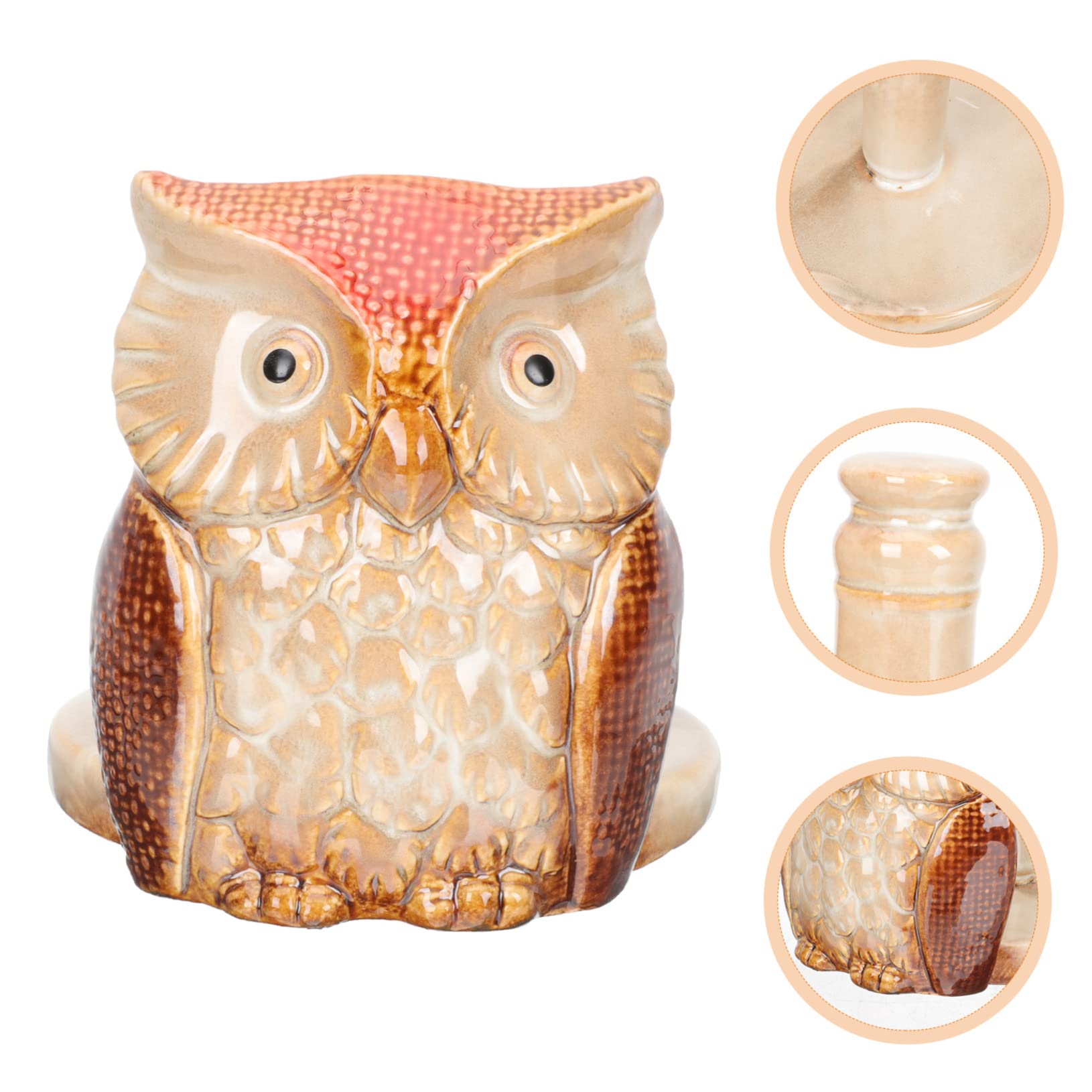 Lurrose Portarotolo Di Carta Velina in Ceramica Forma Di Supporto Portarotolo Per Tovaglioli Carta Per Scrivania Cucina