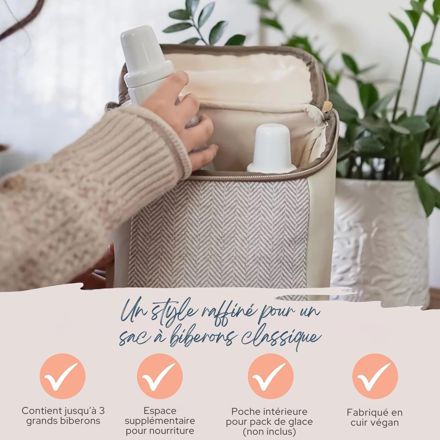 Itzy Ritzy Sac Isotherme pour Bouteille - Garde Les Bouteilles au Chaud ou au Frais - Peut contenir 3 Bouteilles et Dispose d'une Poche intérieure pour Poche de Glace (Non Incluse)