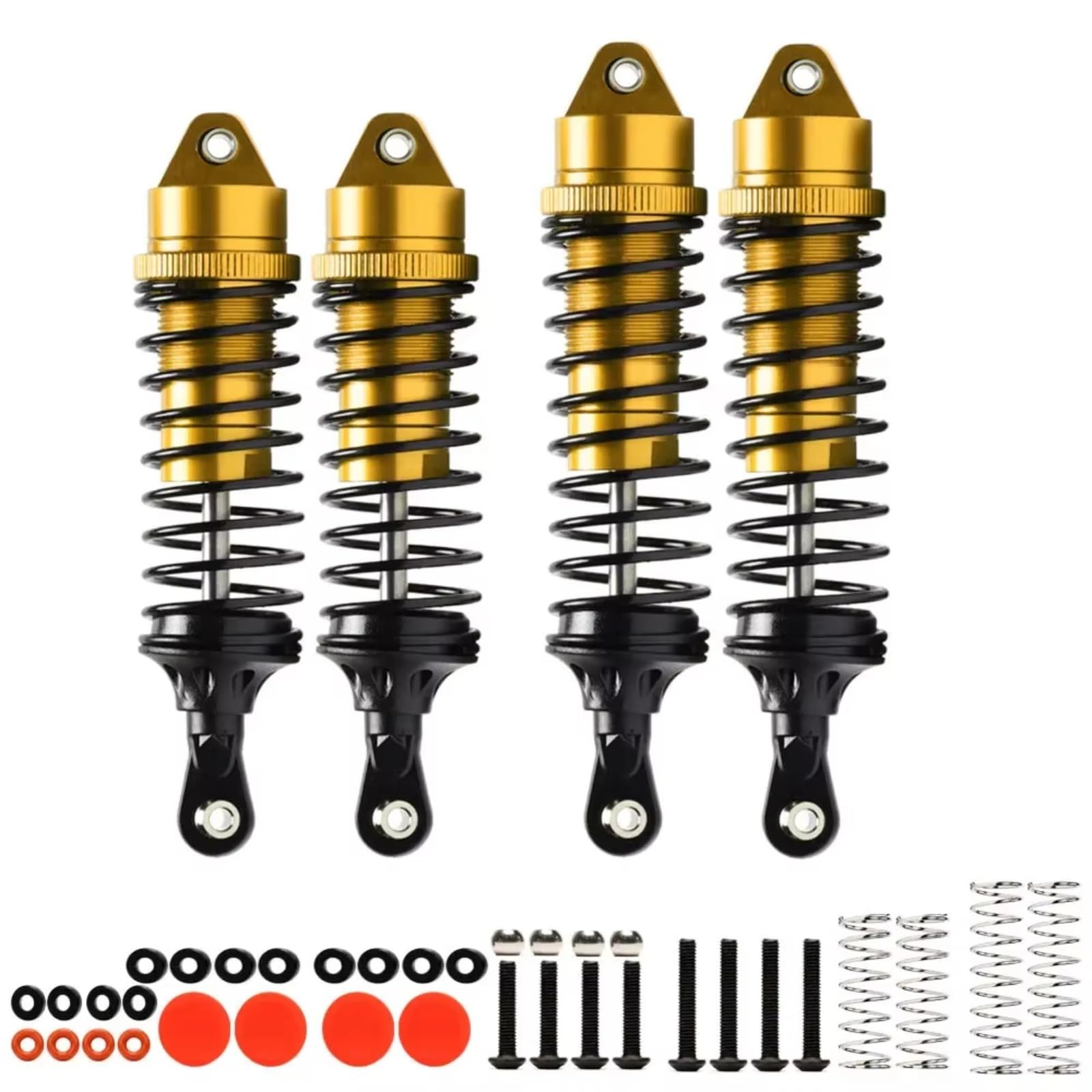 Dla Vorteks Dla BLX 4WD 3S dla STADIUM Dla TRUCK 1/10 ARA4305V3 ARA330722 ARA330723 4 szt. Przednie i Tylne Amortyzatory Rc (żółty)