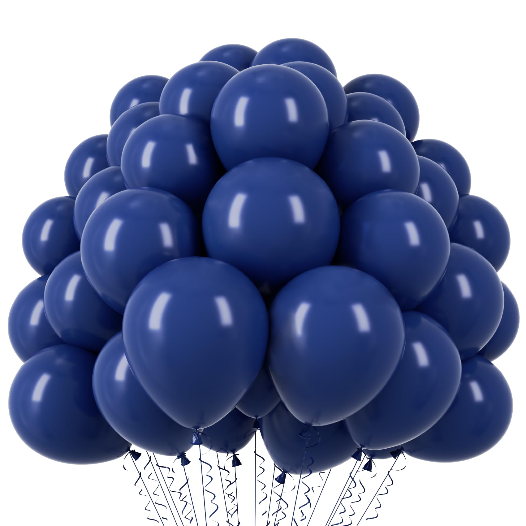 Voircoloria 110pcs Navy Blue Dark Blue Latex Party Balloons, 12inch