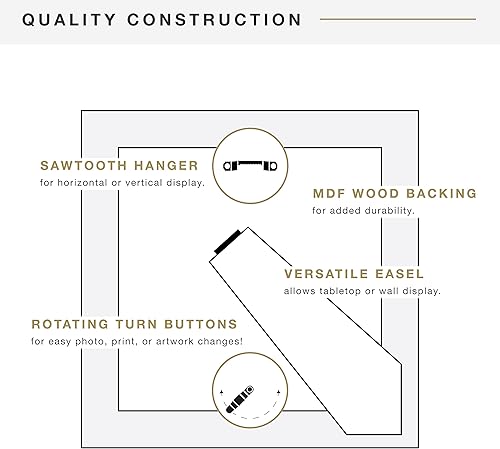 Vista 300 de MCS Industries Studio Gallery - Marcos con textura de madera color gris de 13 x 19 pulgadas / 33.02 x 48.26 cm., 2 unidades Gris Woodgrain