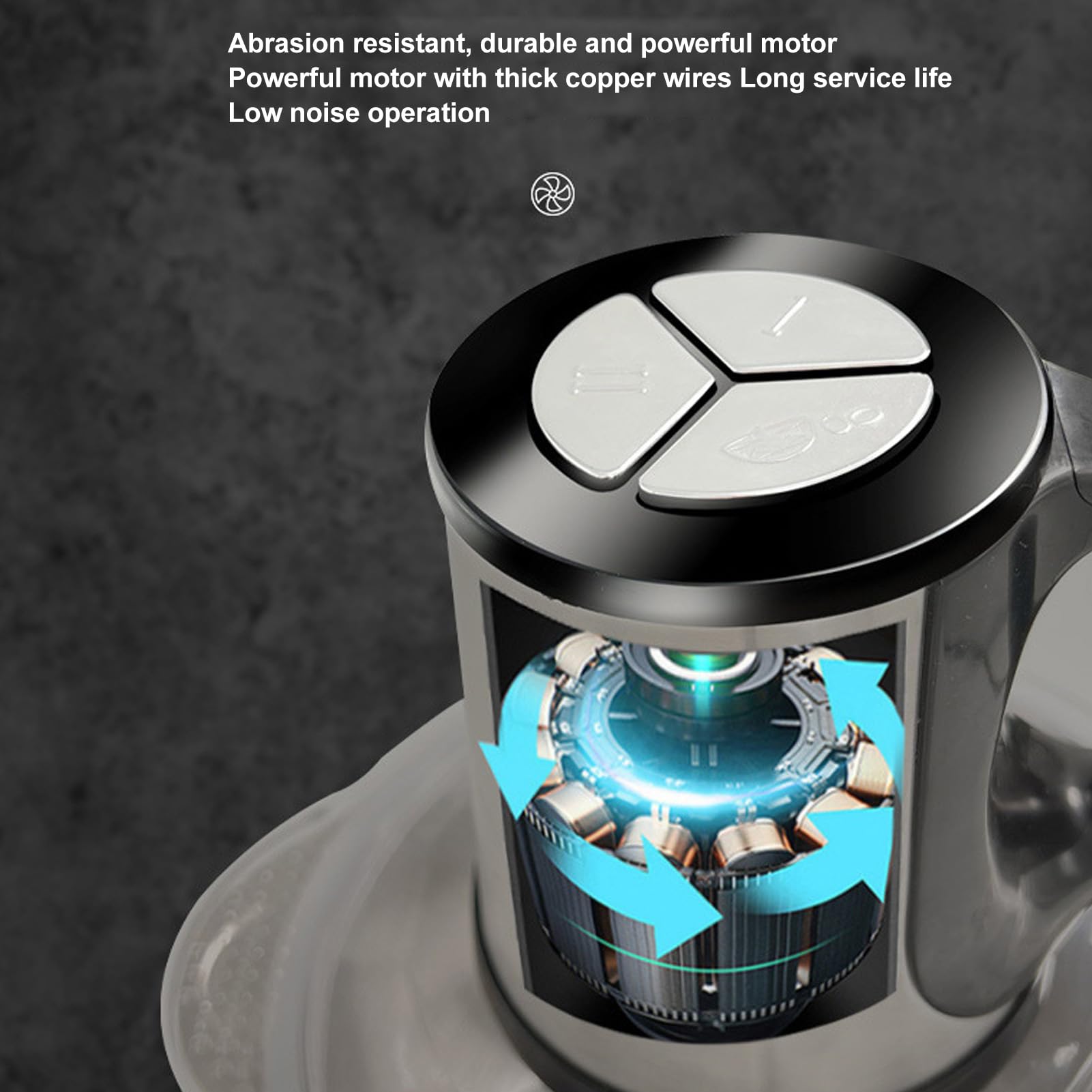 Procesador eléctrico de alimentos, picador de alimentos de gran capacidad de acero inoxidable 4L con 5 cuchillas, picadora eléctrica de alimentos para carne, verduras, frutas y nueces 9