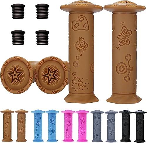 Empuñaduras de bicicleta para niños, 4 unidades, empuñaduras de manillar de TPE ecológicas para bicicletas infantilestriciclosbicicletas de