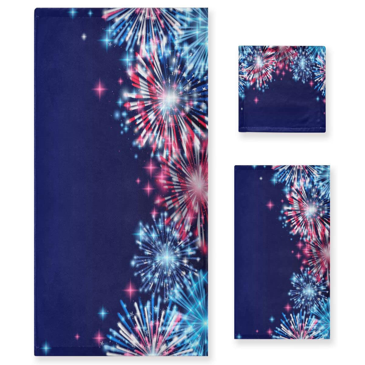 Juego de toallas Happy Independence Day de 3 piezas, el detalle textil ideal para el hogar