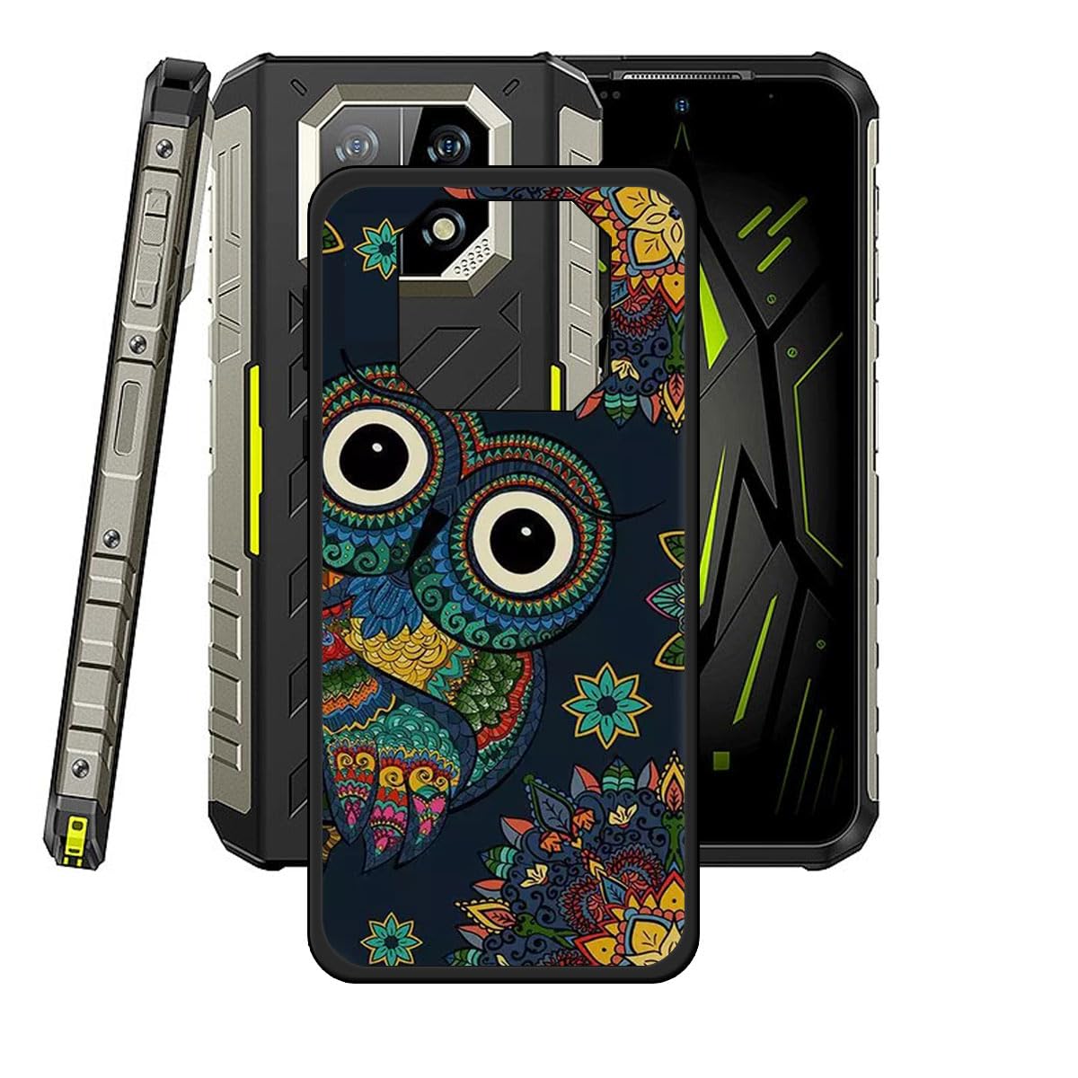 Nero Silicone Custodia per Ulefone Armor 30 Pro (6.95) + [3