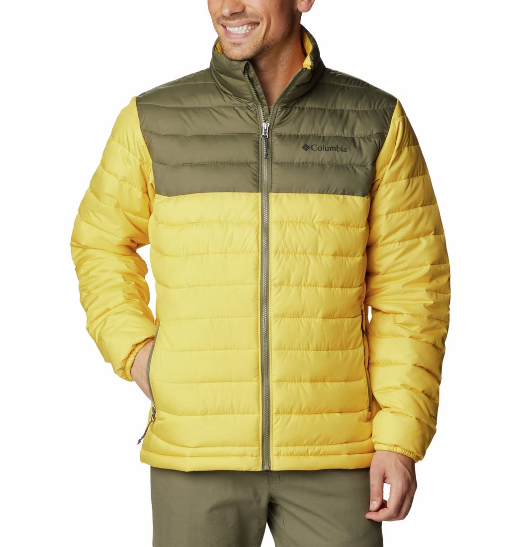 columbia Mens Powder Lite Jacket, Golden Nugget, Stone Green, L-picture-41