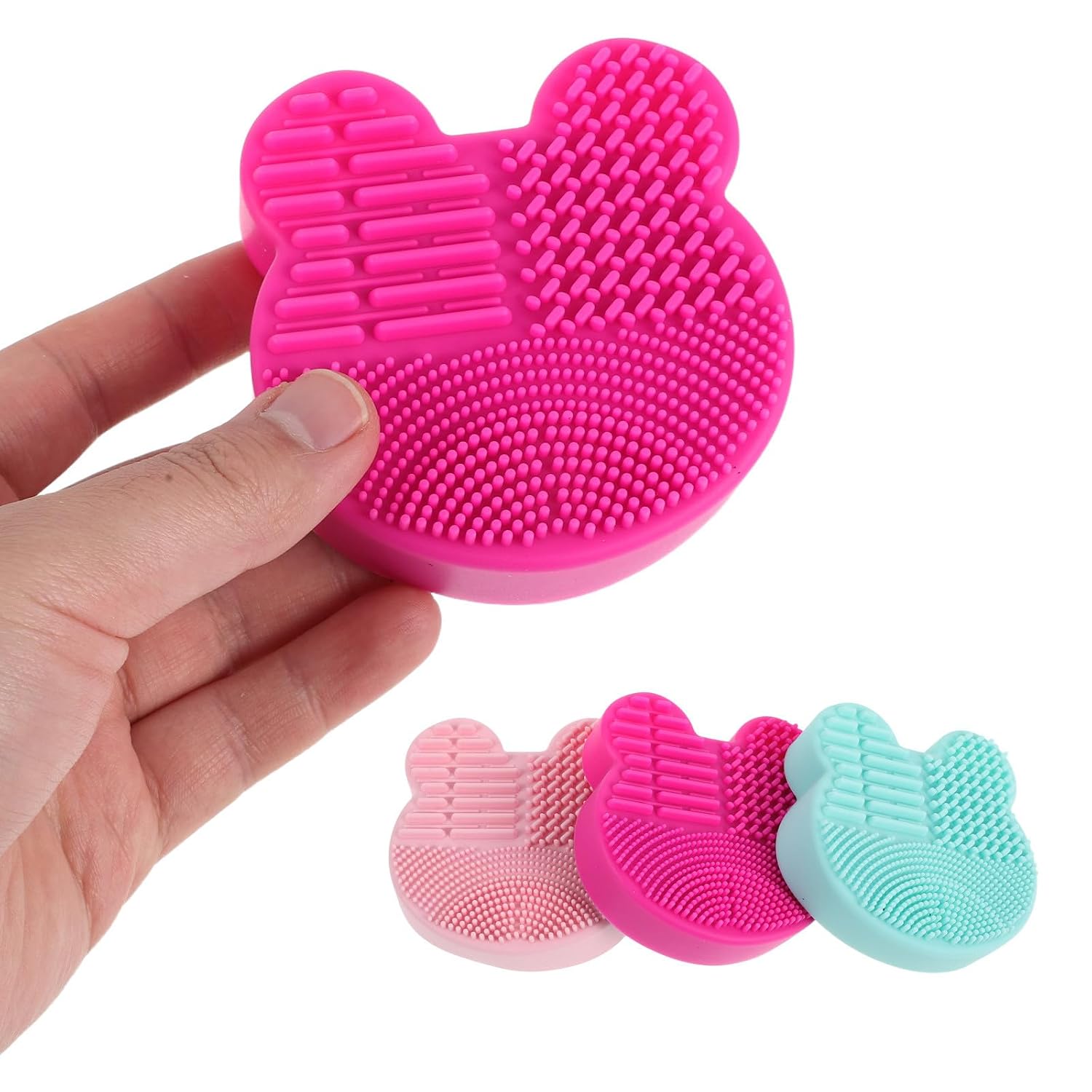 6pcs Makeup Brush Soap Cleaner, Reusable Silicone Brush Cleaning Box with Removable Sponge Insert, Makeup Care Maintenance Tool for Beauty Accessories