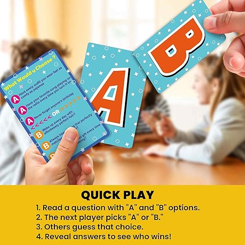 Miniatura 3 de QUOKKA Divertido juego de cartas para adolescentes, niños y adultos - Divertido juego de mesa para fiestas y familia  Qué elegirías desafíos Más de