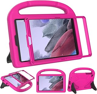 SUPLIK Kids Case for Samsung Galaxy Tab A7 Lite 8.7 inch 2021(SM-T220/T225),Built-in with Screen Protector, Durable Shockproof Lightweight Handle Stand Protective Case for Tab A7 Lite 8.7", Pink