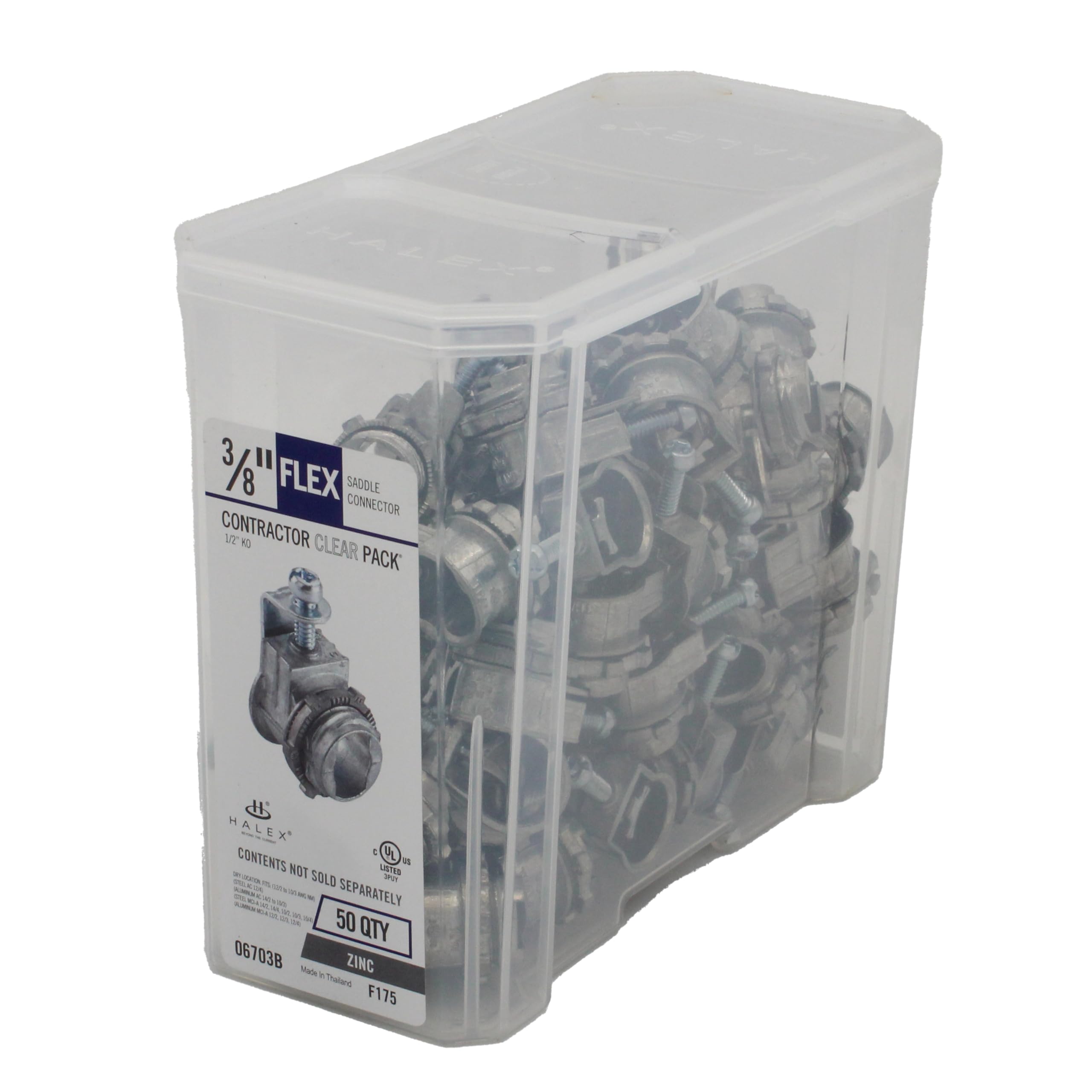Amazon.com: Halex 3/8 in. Flexible Metal Conduit Saddle Cable