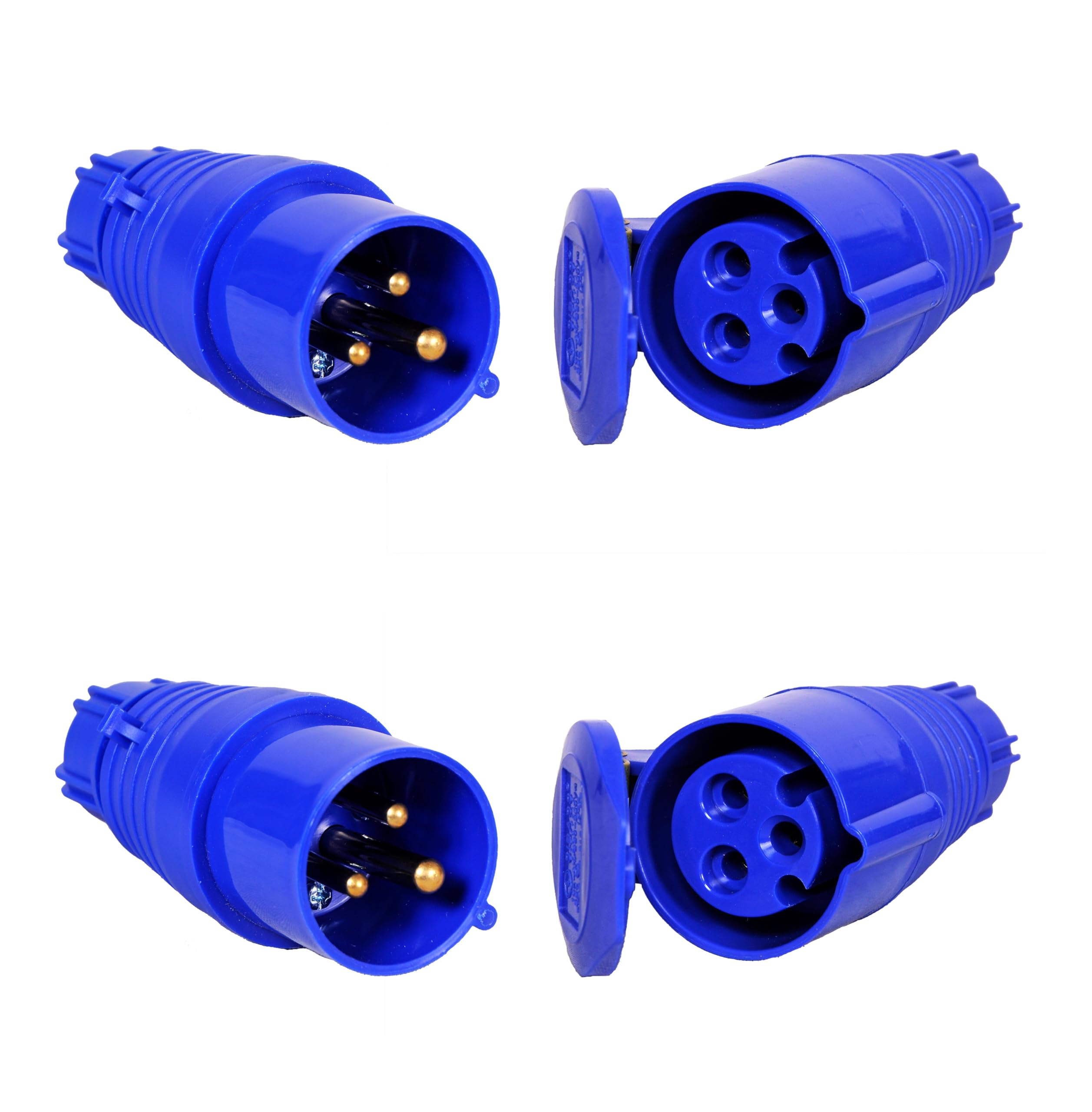 16A 250V 3 Pin Weather Proof Industrial Plug Socket Wire Connector Male and Female 2 Pair-picture-24