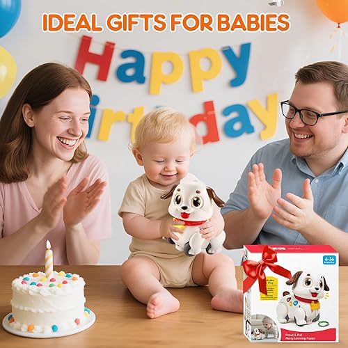 Miniatura 5 de LUDILO Learning Toys for 1 Year Old Boy Girl Gifts: Pull Along Crawling Toy Musical Puppy 6 7 8 9 10 12 18 Month Old Baby Toy 1st Birthday Gifts for