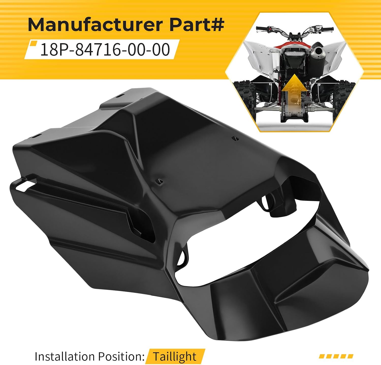 M MATI Taillight Cover for Yamaha YFZ450R 2009-2024 18P-84716-00-00