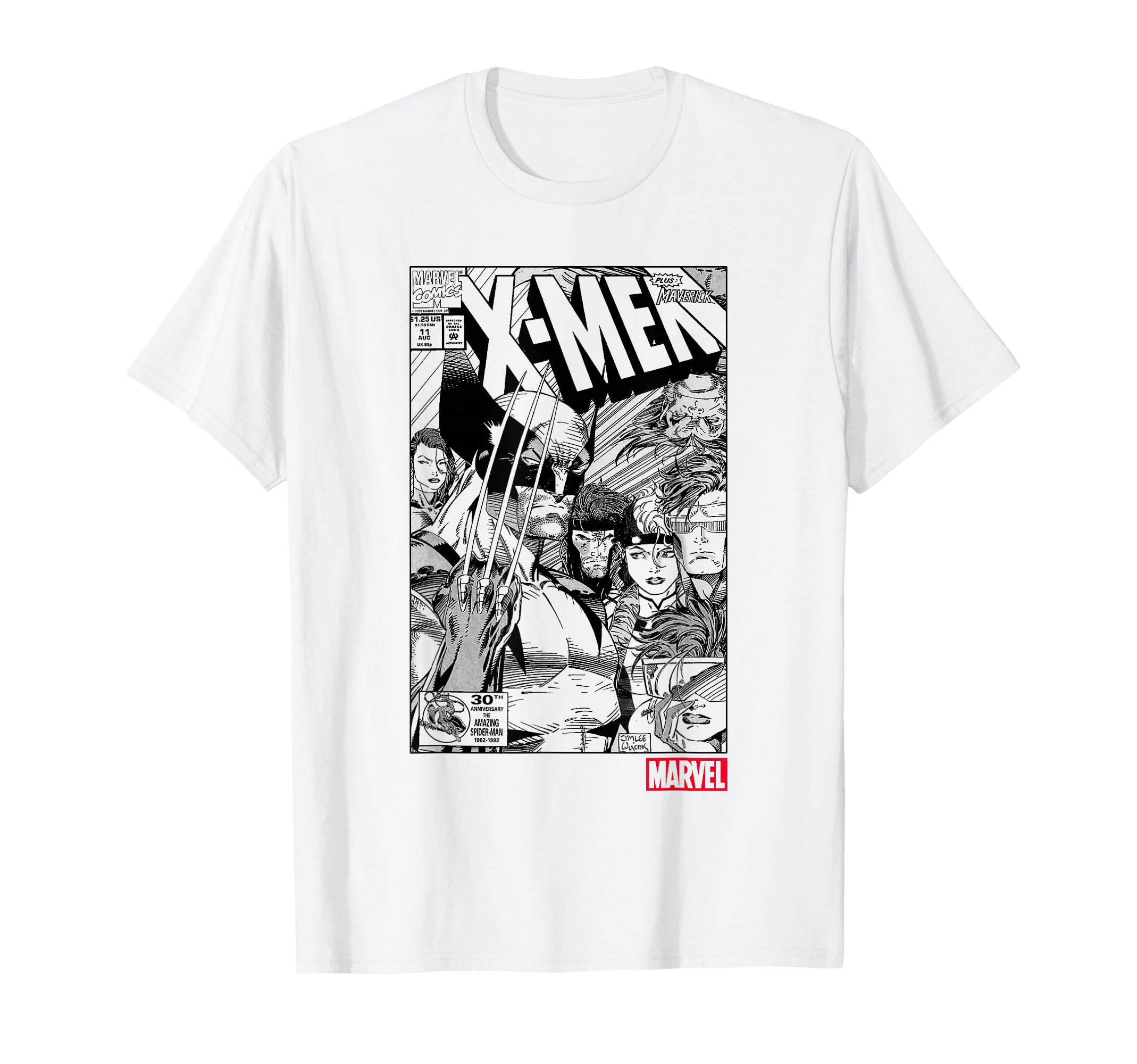 Marvel X-Men Wolverine & Team Retro Comic Cover T-Shirt