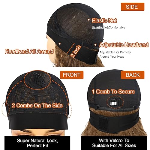 Miniatura 5 de SOMIARIK Peluca de diadema marrón claro, pelucas sueltas y rizadas para mujeres negras, peluca sintética rizada con diadema natural, sin pegamento,