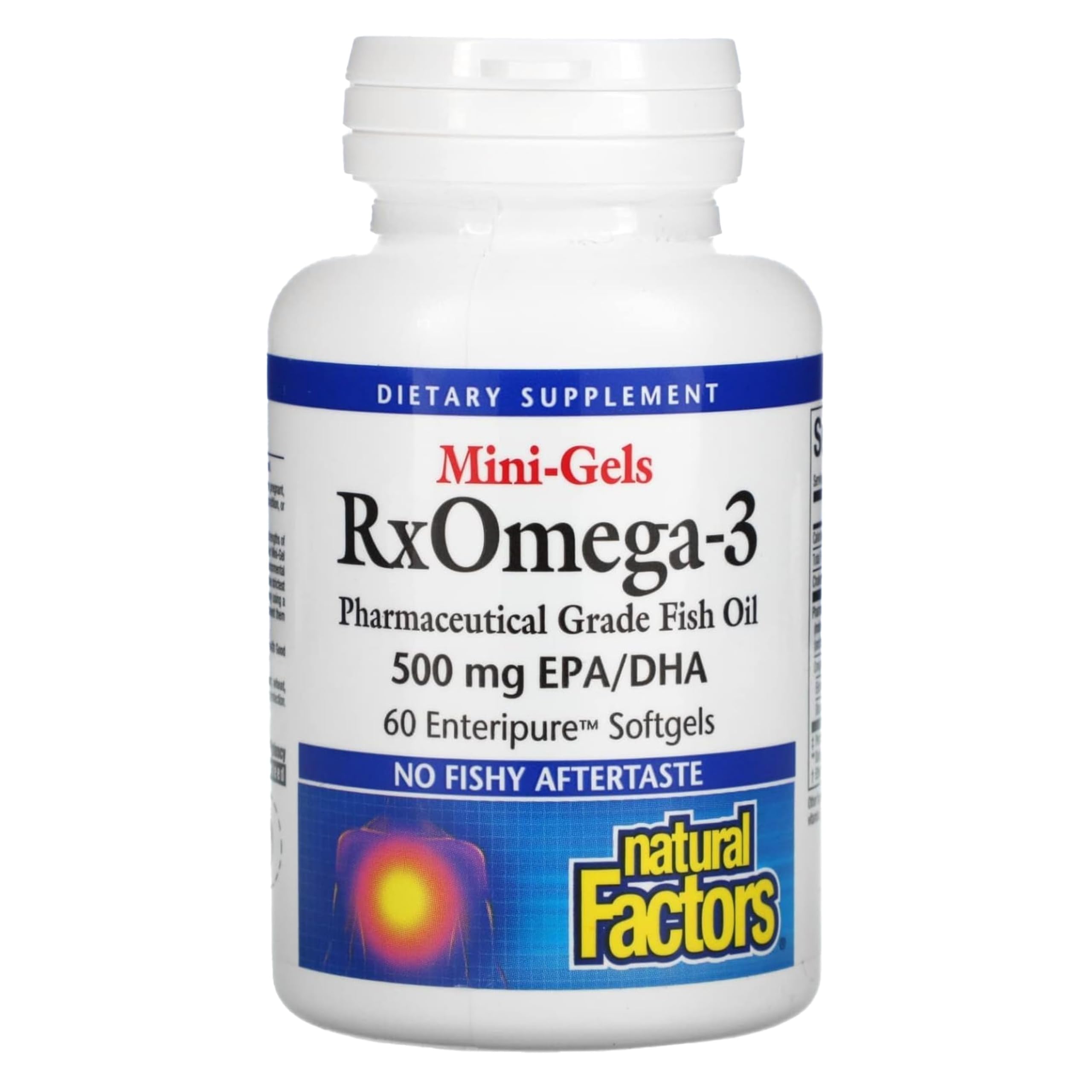 Natural Factors RxOmega-3 Mini-Gels 1,060 mg Omega-3 Fish Oil, 60 Softgels
