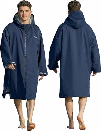 Owntop Swim Parka Surf Poncho for Kids Youth and Adult, Unisex Oversized Bat Wing Hooded Changing Robe Windproof Waterproof