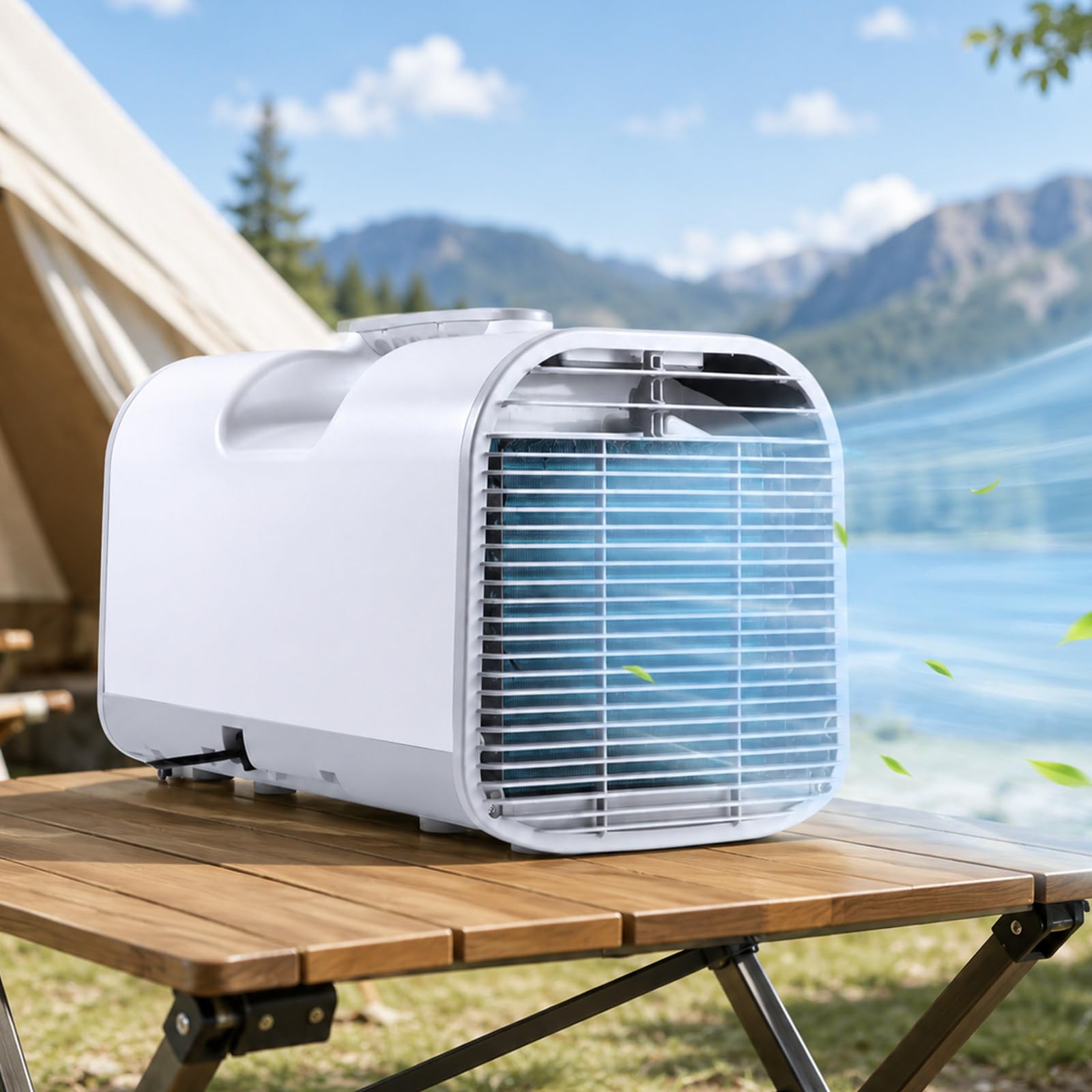 Pealiritansemen Multicolor 4777 Btu Tent Air Conditioner, Compact Portable Air Con Unit With Real Compressor Cooling, 600W Power, Ac/Dc Connection And 12H Timer For Camping, Campervan And Rv