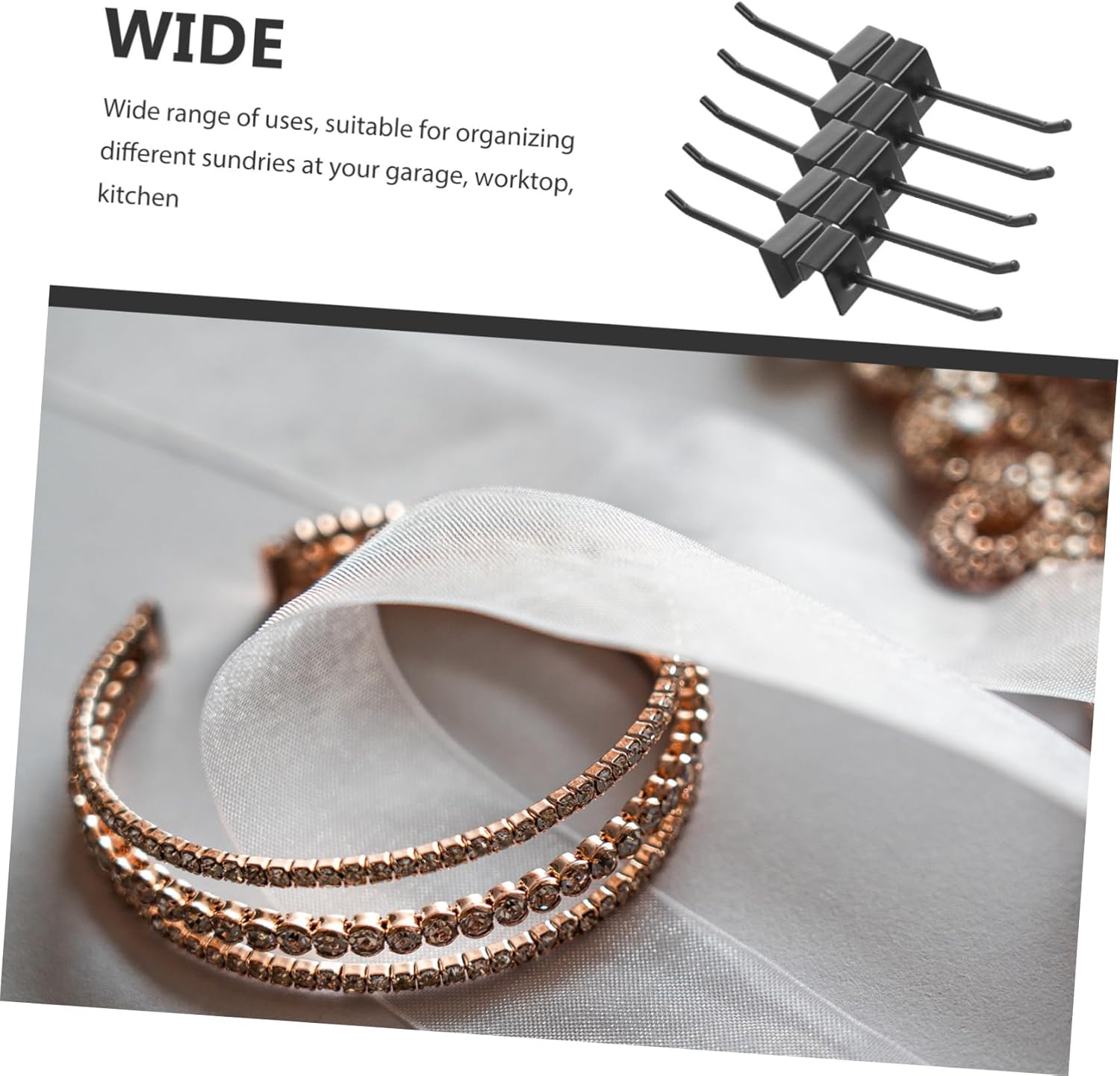 DECHOUS 32pcs Metal Pegboard Hooks for Supermarket Display Utility Hooks for Tool Organization Garage Kitchen Workshop Heavy Duty and Space Saving