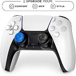 KontrolFreek No-Slip Thumb Grips for PlayStation 5 (PS5) and PlayStation 4 (PS4) Controller | 4 Pack | Blue and Black