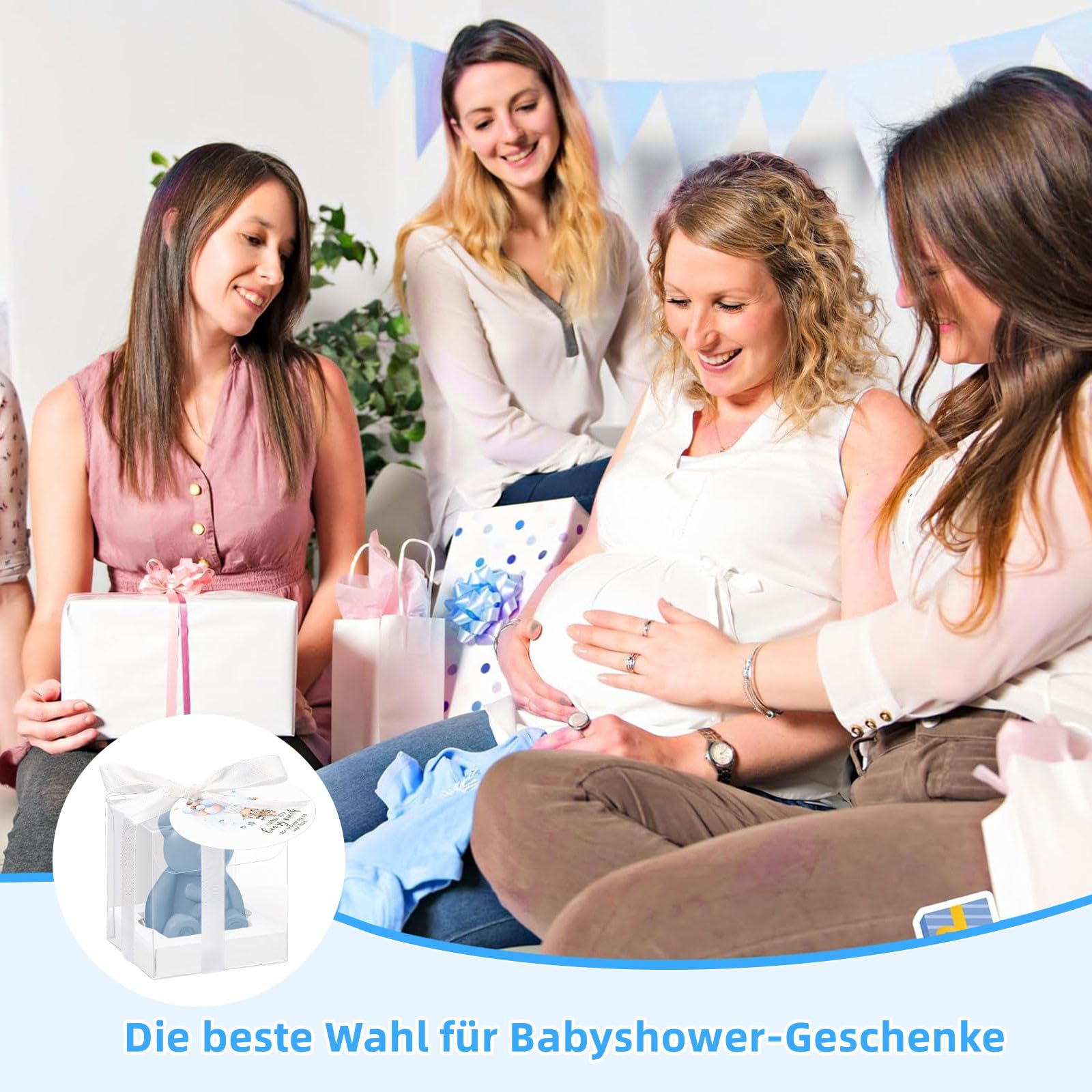 36 Stück Bären-Babyseifen in Großpackungen, kleine Babyparty-Geschenke mit Dankeskarten und Schachteln, Mini-Bärenseifen-Geschenke