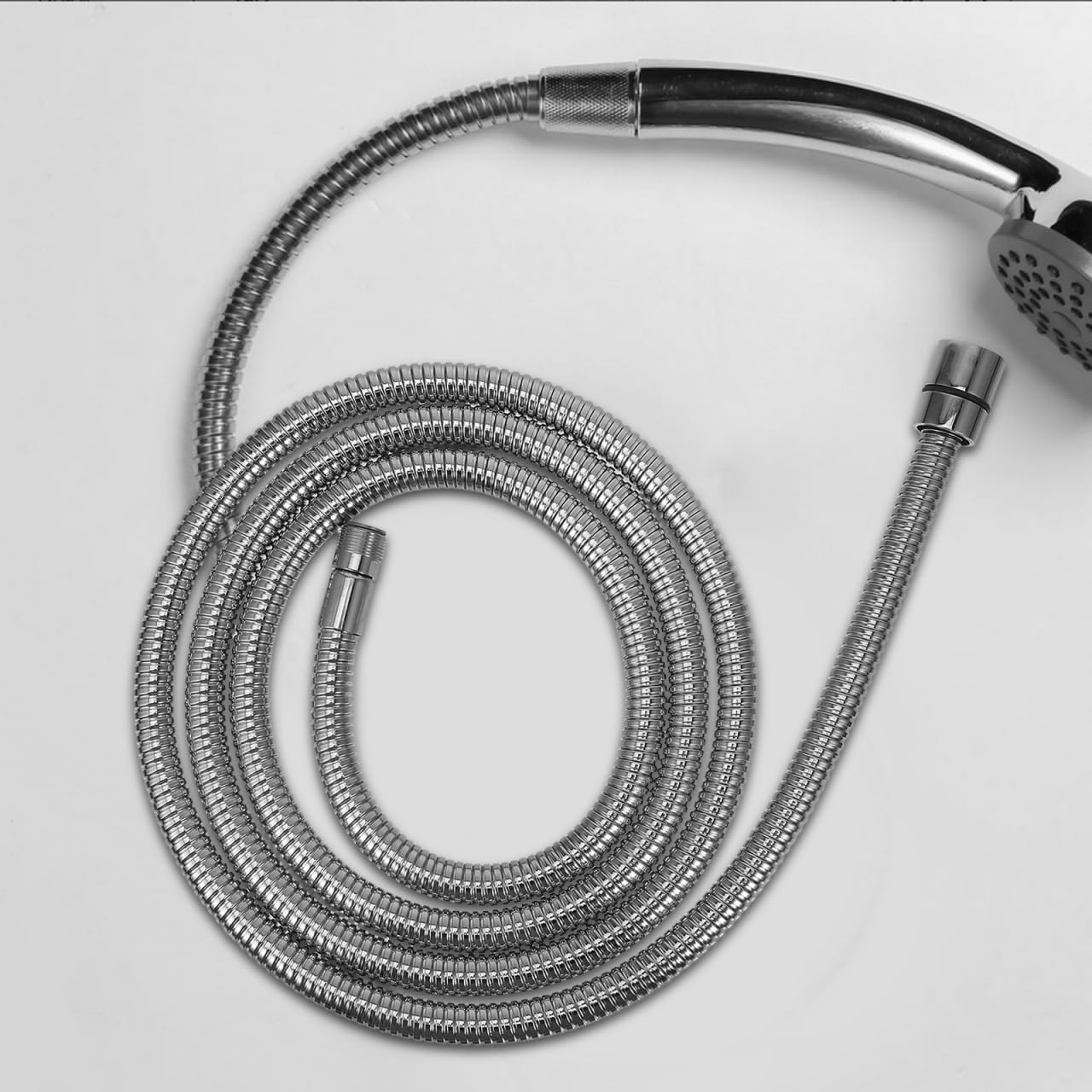 Manguera de ducha flexible antitorceduras de 2 m, conectores macho y hembra, resistente a alta presión, perfecta para uso en el baño