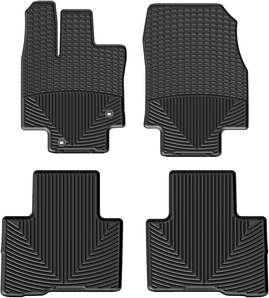 WeatherTech All-Weather Floor Mats for Toyota Highlander Hybrid, Highlander 1st & 2nd Row (W540-W541), Black