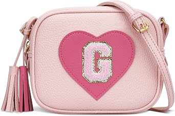 KKXIU Birthday Gifts for Girls Initial Toddler Purse Cute Kids Crossbody Bag