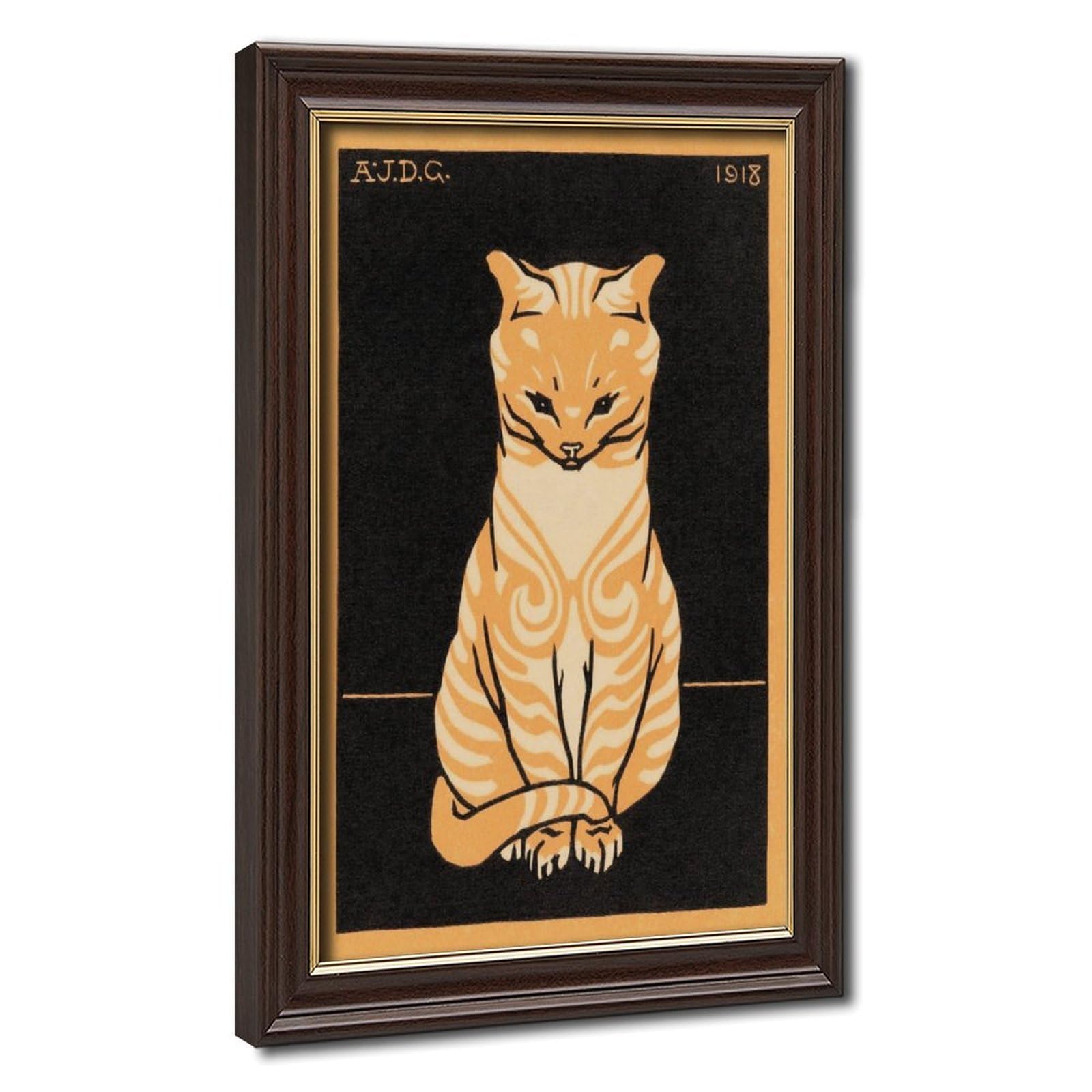 Toile chat tigré Julie De Graag pour habiller un mur vide de salon simplement - 8