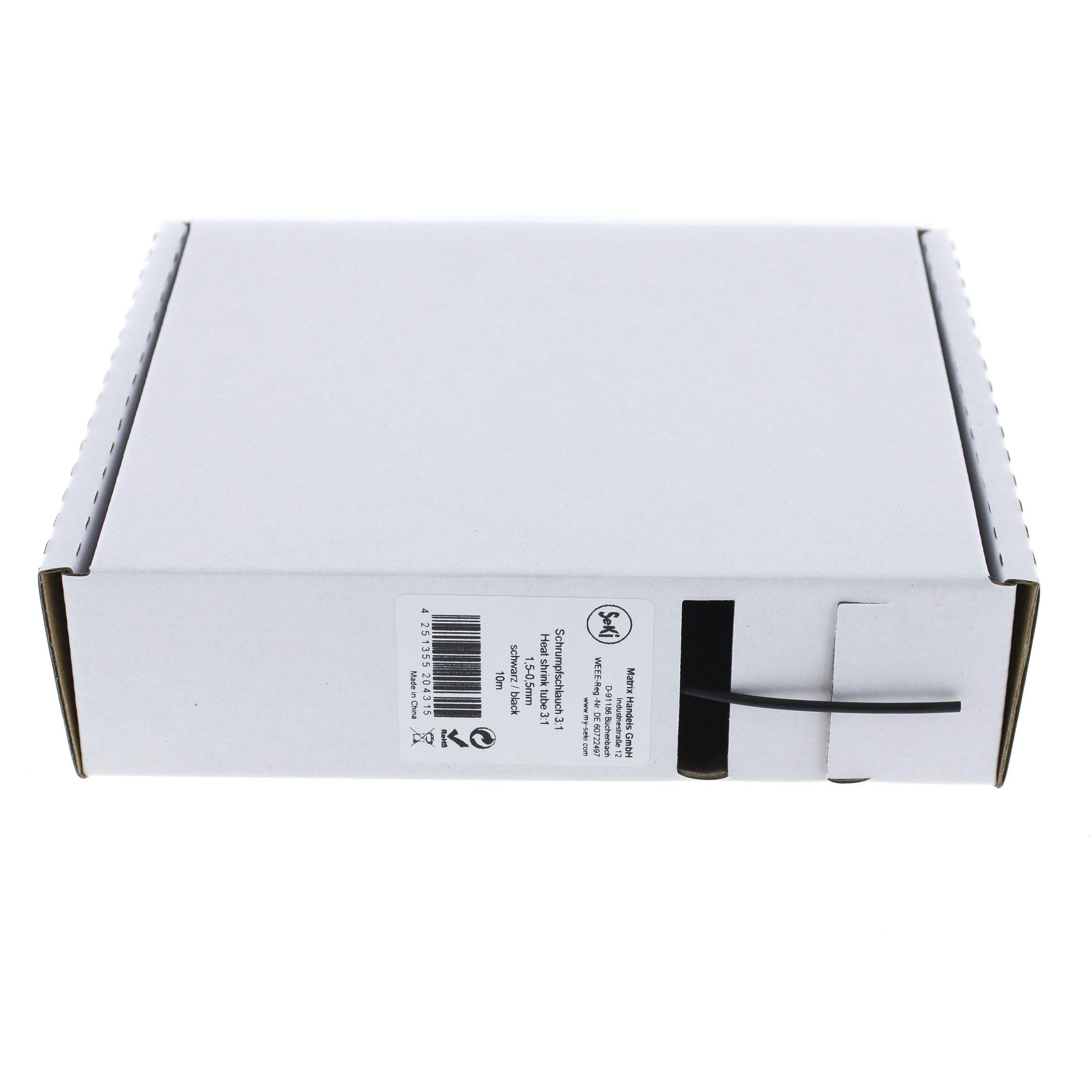 Scatola per tubo termoretraibile, 2:1, 5 m, 9,5 mm, trasparent