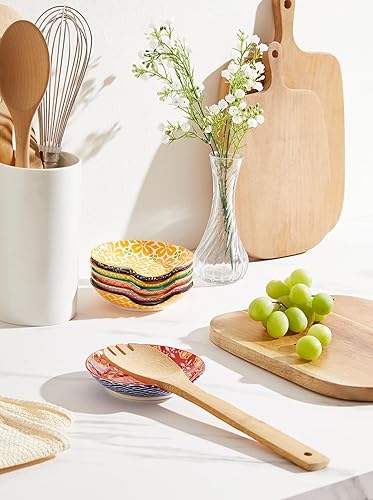 Miniatura 5 de Soporte de cuchara de cerámica, soporte para encimera de cocina, soporte para utensilios para estufa, cucharón, espátula, juego de 6, apto para