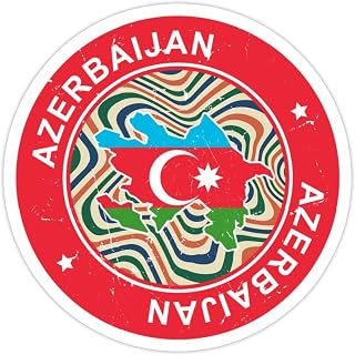 50 Pcs Azerbaijan Flag Vinyl Stickers International Holiday Vinyl Decal Country Flags Peel and Stick Sticker Labels Stickers Laptop Luggage Skateboard Computer Stickers 3inch