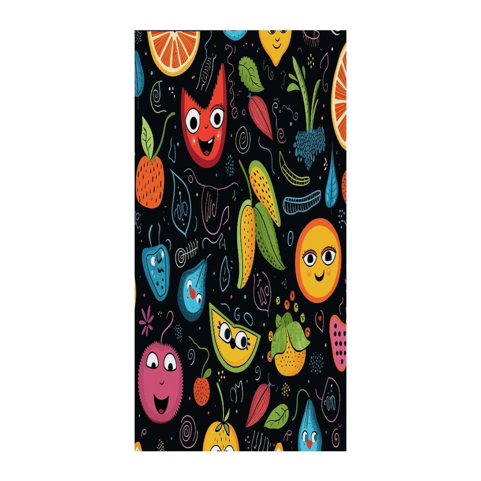 Fekiloot Style Fruits And Butterflies Door Curtain Room Divider Curtains