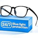 Gaoye Black Blue Light Glasses for Computer & Gaming - Anti UV Ray Lenses, Scratch-Resistant & Comfort Fit