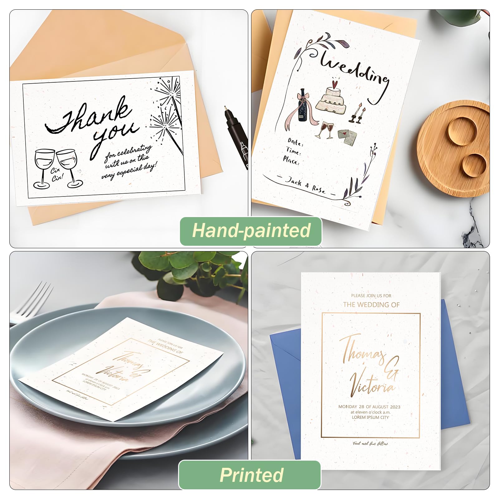 100 Pezzi Scheda Vuota Bianca A6, 350 g/m² Biglietti da Visita in Bianco Cartoncini in Cartone, Carta di Messaggio Kraft Paper Carte per Appunti Biglietto D'invito Graffiti Disegno,15x10 cm (Nero