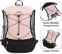 Vista 3 de Lightweight Running Vest for Women & Men Hydration Backpack Pack with 1.5L Water Bladder Bag Running Gear Accessories for Hiking Marathon Trail