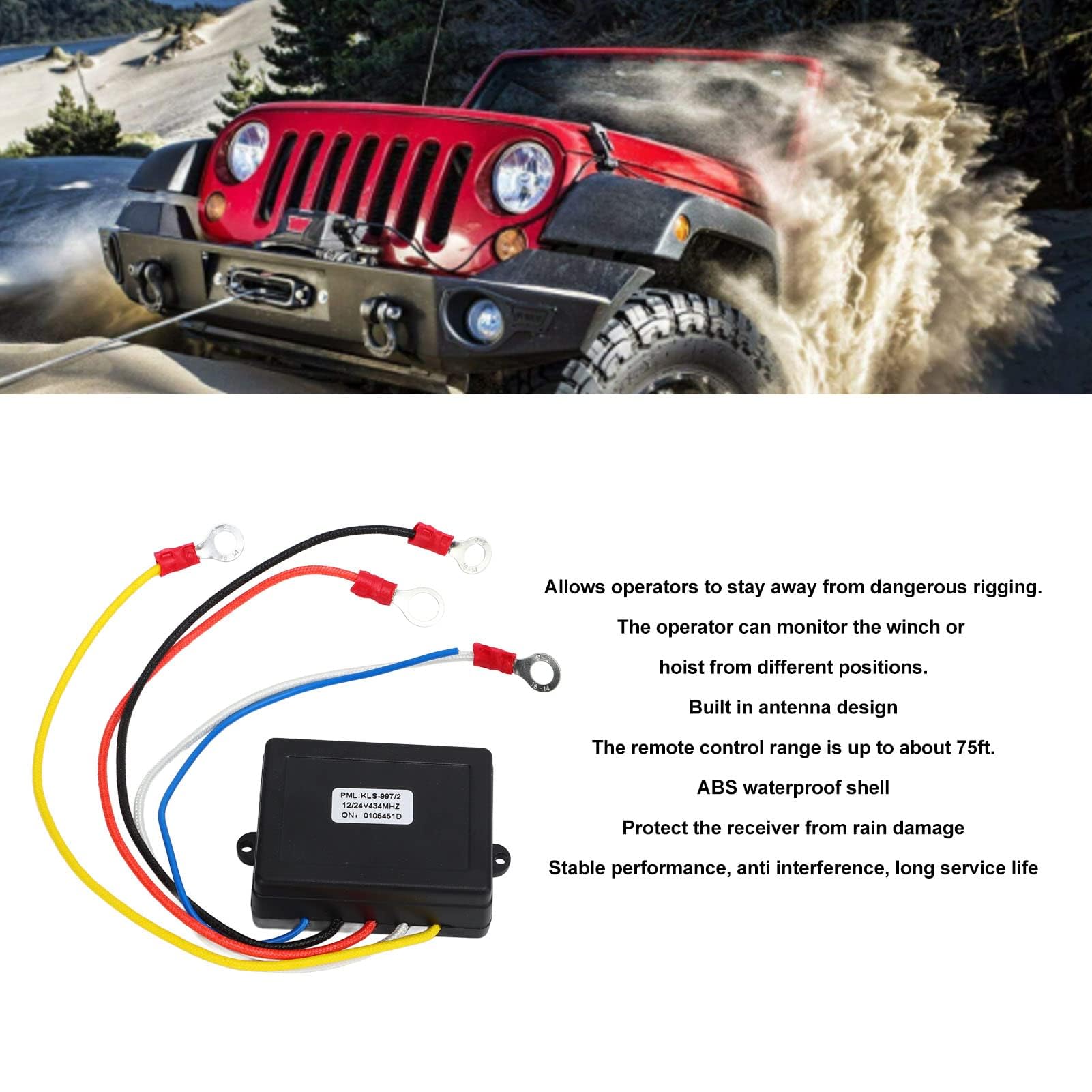 Cabrestante inalámbrico de 12 V 24 V, a distancia, cabrestante eléctrico, controlador de cabrestante inalámbrico, universal, para camiones, ATV, SUV