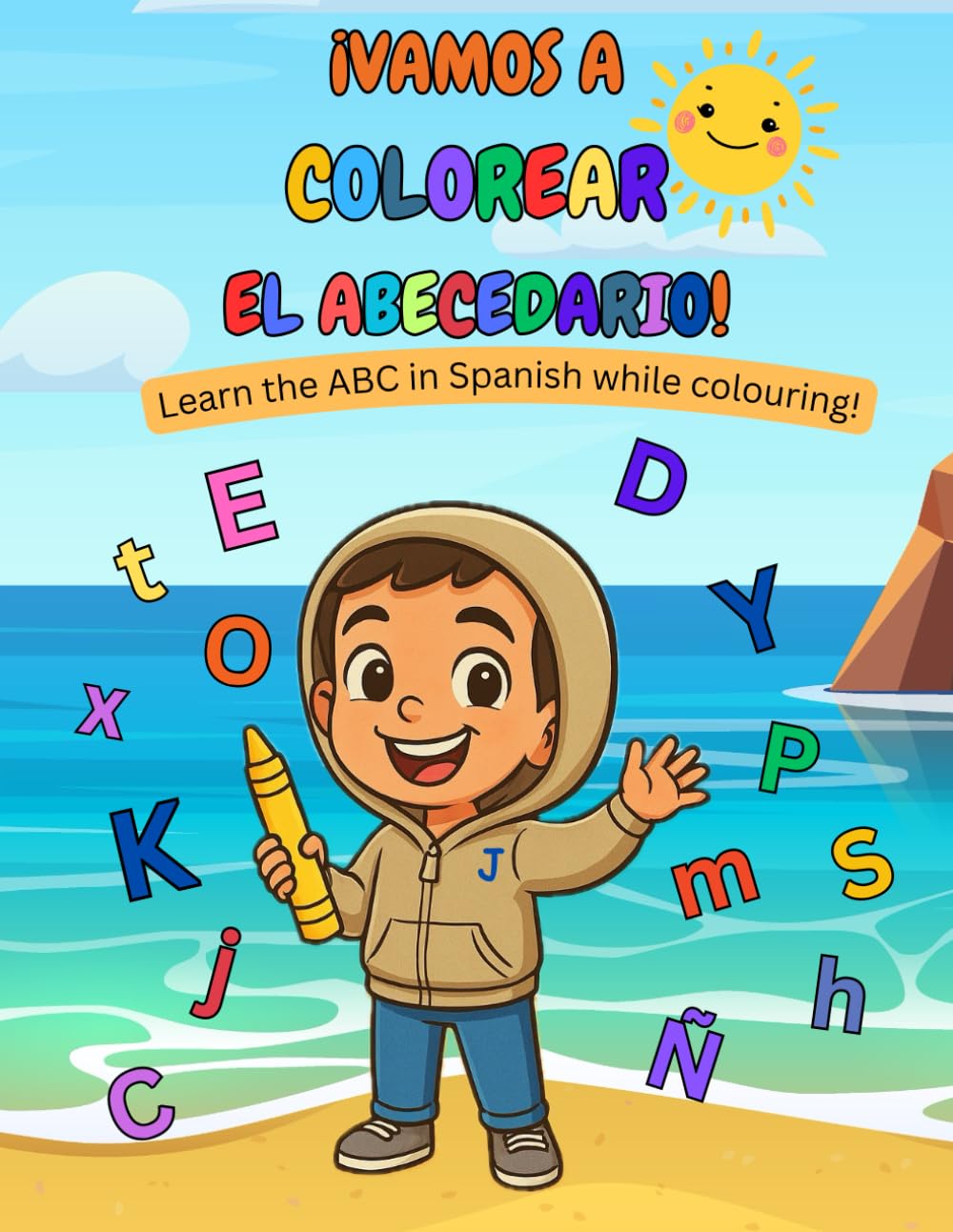 Vamos a colorear el abecedario: Learn the abc in Spanish while colouring