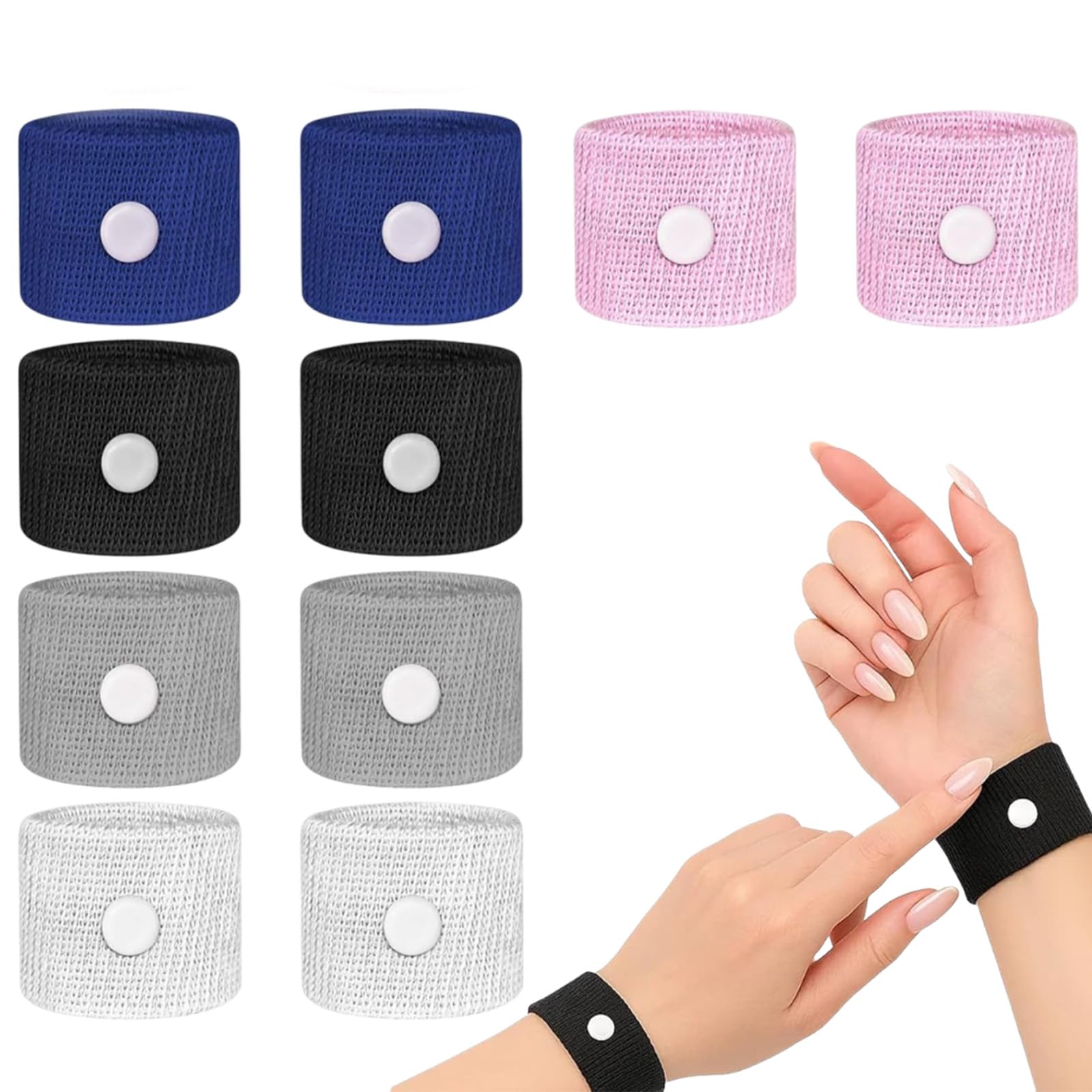10-Pack Motion Sickness Band, Motion Sickness Patch For Adults, Motion Sickness Patch, Anti Nausea Wristband And Event Wristbands For Travel, Sports, Group Parties And Daily Wear-image-38