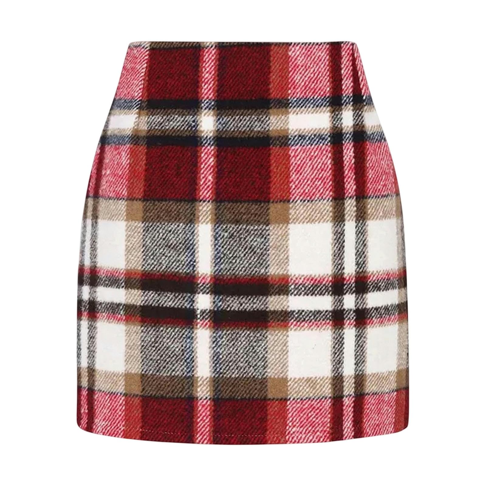 Spódnice Damskie Mini Eleganckie Spódnice Kobiety Lato Plaid High Winst Hip Wrap Spódnica Kobiet Biuro Moda Jesień